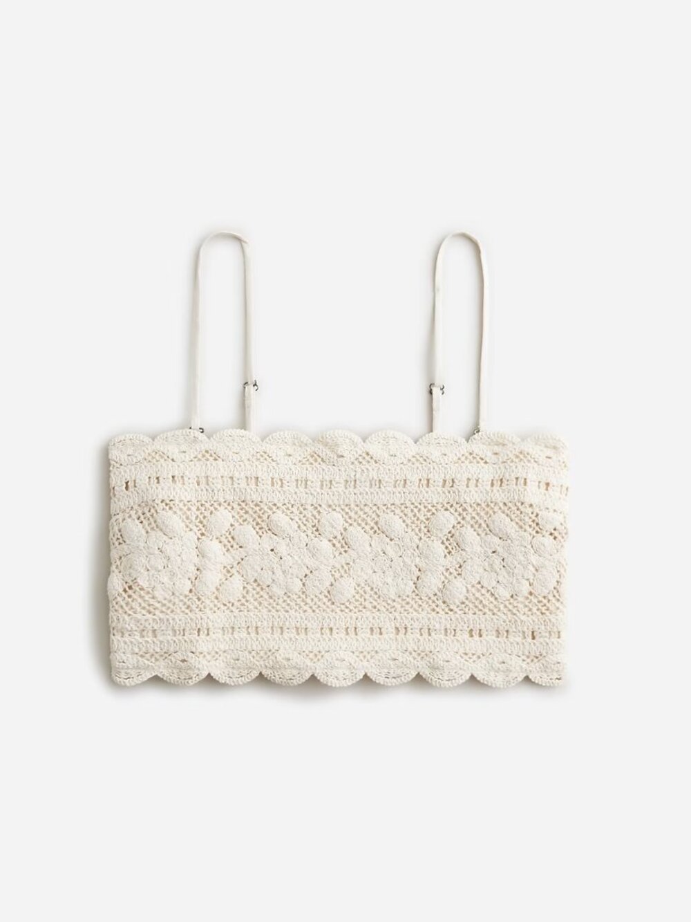 JCrew Cropped Crochet Tube Top, Medium
